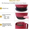 imageNextmug  TemperatureControlled SelfHeating Coffee Mug Black  14 ozDusty Rose