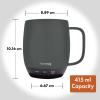 imageNextmug  TemperatureControlled SelfHeating Coffee Mug Black  14 ozGraphite