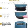 imageNextmug  TemperatureControlled SelfHeating Coffee Mug Black  14 ozSlate Blue