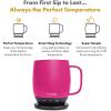 imageNextmug  TemperatureControlled SelfHeating Coffee Mug Black  14 ozTrue Pink