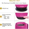 imageNextmug  TemperatureControlled SelfHeating Coffee Mug Black  14 ozTrue Pink