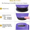 imageNextmug  TemperatureControlled SelfHeating Coffee Mug Black  14 ozViolet