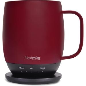 imageNextmug  TemperatureControlled SelfHeating Coffee Mug Black  14 ozBurgundy