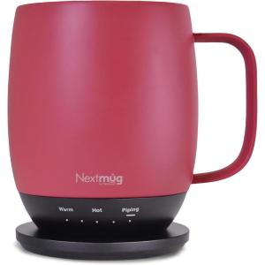 imageNextmug  TemperatureControlled SelfHeating Coffee Mug Black  14 ozDusty Rose