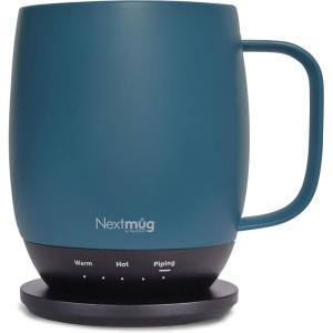 imageNextmug  TemperatureControlled SelfHeating Coffee Mug Black  14 ozSlate Blue